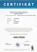 Certifikát Jablotron Alarm